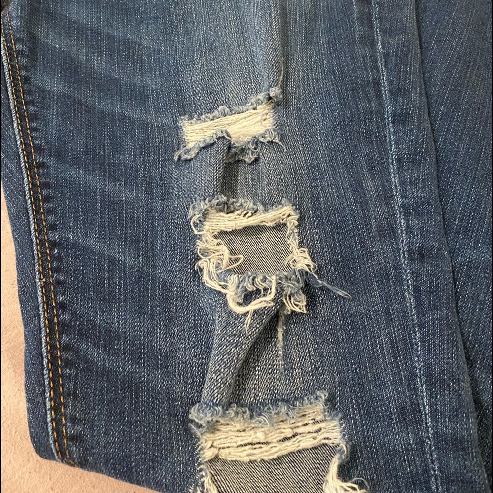 Express Denim Jeans size 6s Legging mid rise - Picture 4 of 7